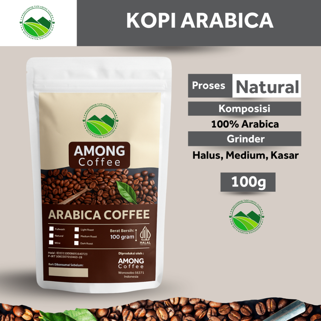 

Kopi Bubuk 100% Full Arabica Natural Gunung Sindoro Sumbing Temanggung By Among Coffee
