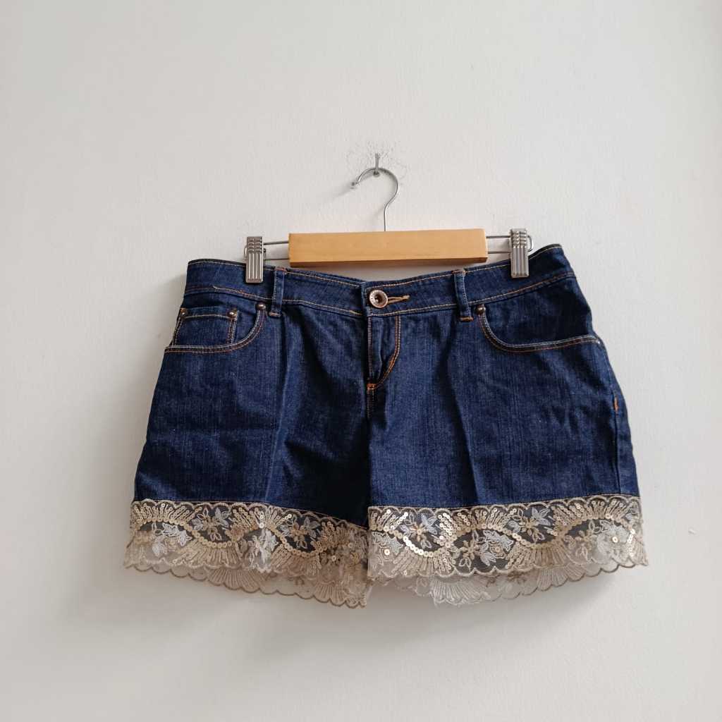 Celana Pendek Jeans Renda Colorbox