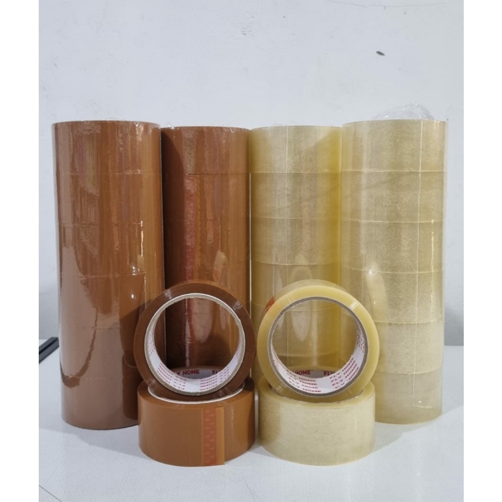 

lakban bening dan coklat 6 pcs 45mm x 90 yard