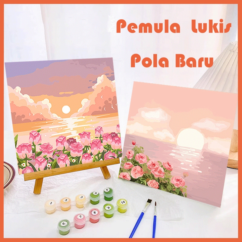 

Donmi Paint By Number Kit 20x20cm Lukisan Kanvas DIY Digital Painting Kit