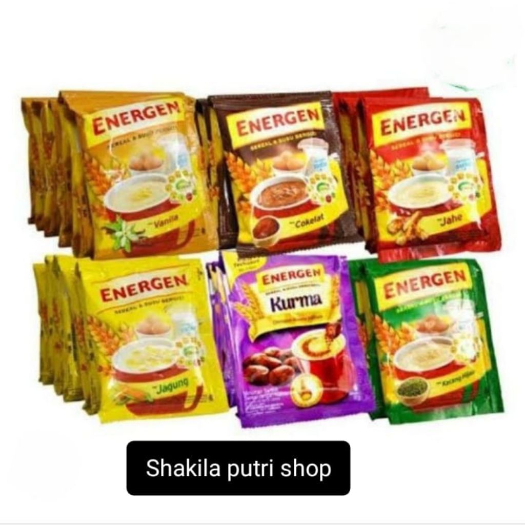 

ENERGEN SEREAL & SUSU . MINUMAH ENERGEN SEREAL 30 GR ISI 10 PCS AL VARIAN