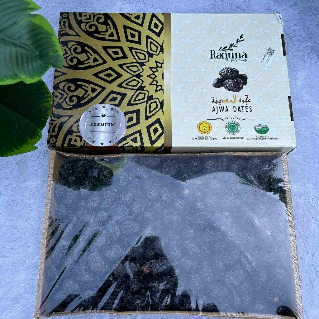 Kurma ajwa premium brand Ranuna kemasan 3 Kg | Kurma ajwa|kurma lembut| Kurma enak