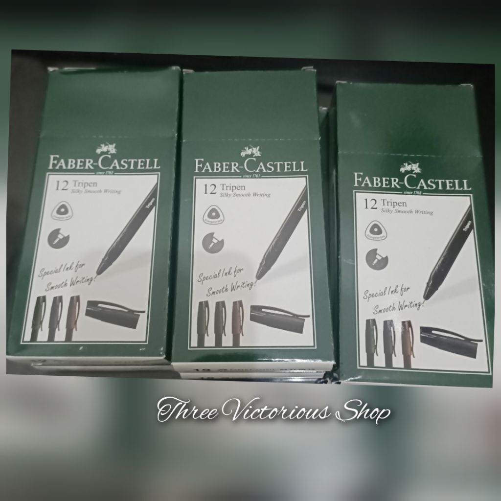 

Original Faber Castel Tripen Darkbarrel Black ink bulpen pulpen pen pena
