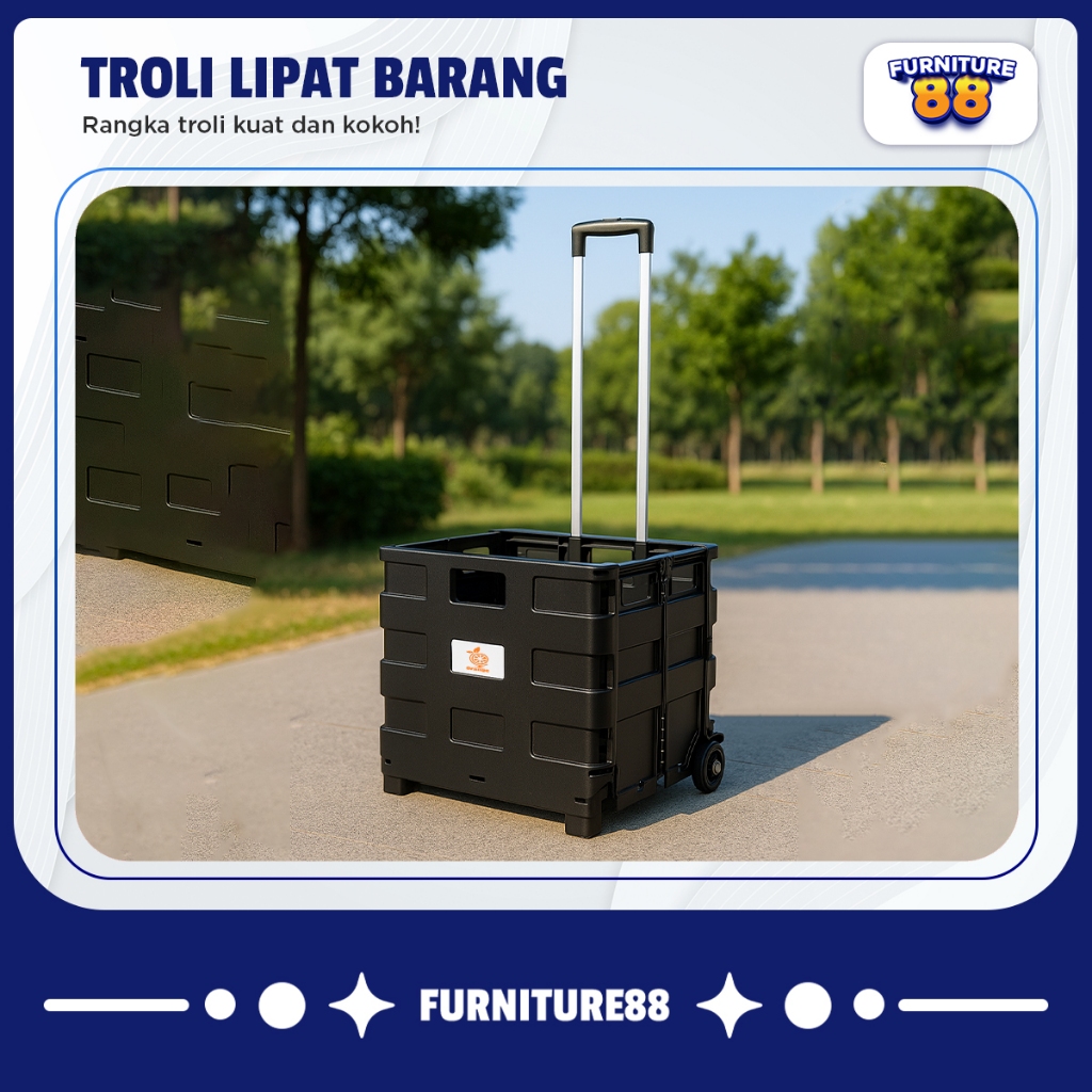 Troli Belanja Troli Barang Lipat Trolley Camping Troli Lipat Troli Anabul Troly Lipat Portable