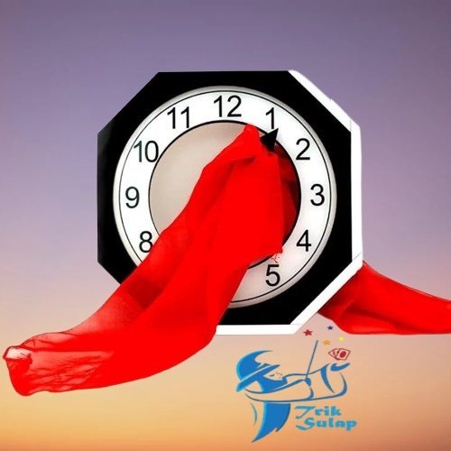 Alat Sulap Silk Thru Clock / Kain Tembus Jam