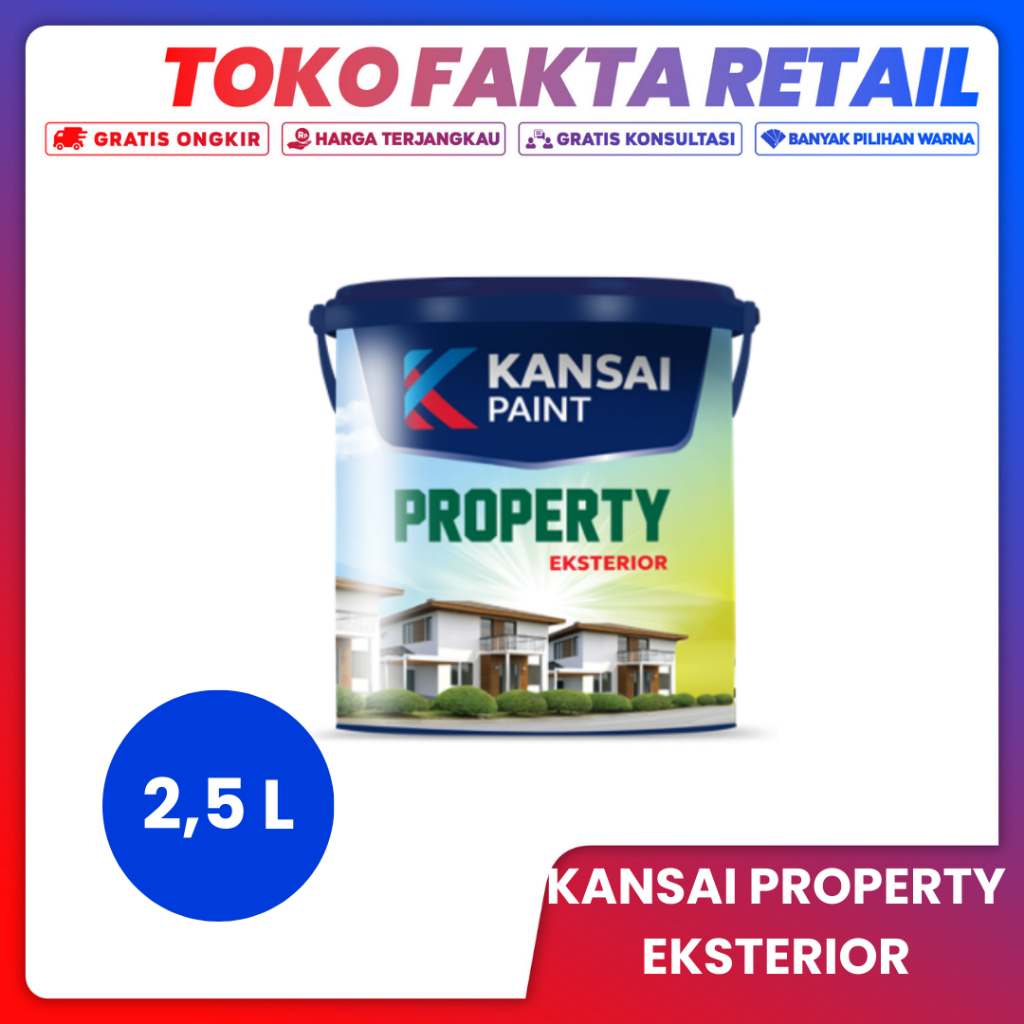 KANSAI PROPERTY EKSTERIOR CAT TEMBOK EKSTERIOR  5KG/2,5L