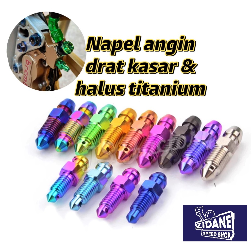 Baut Blader Nepel Angin Titanium M10 Drat 14 Halus 1.00 Kasar 1.25 Titanium Kaliper Original Vietnam