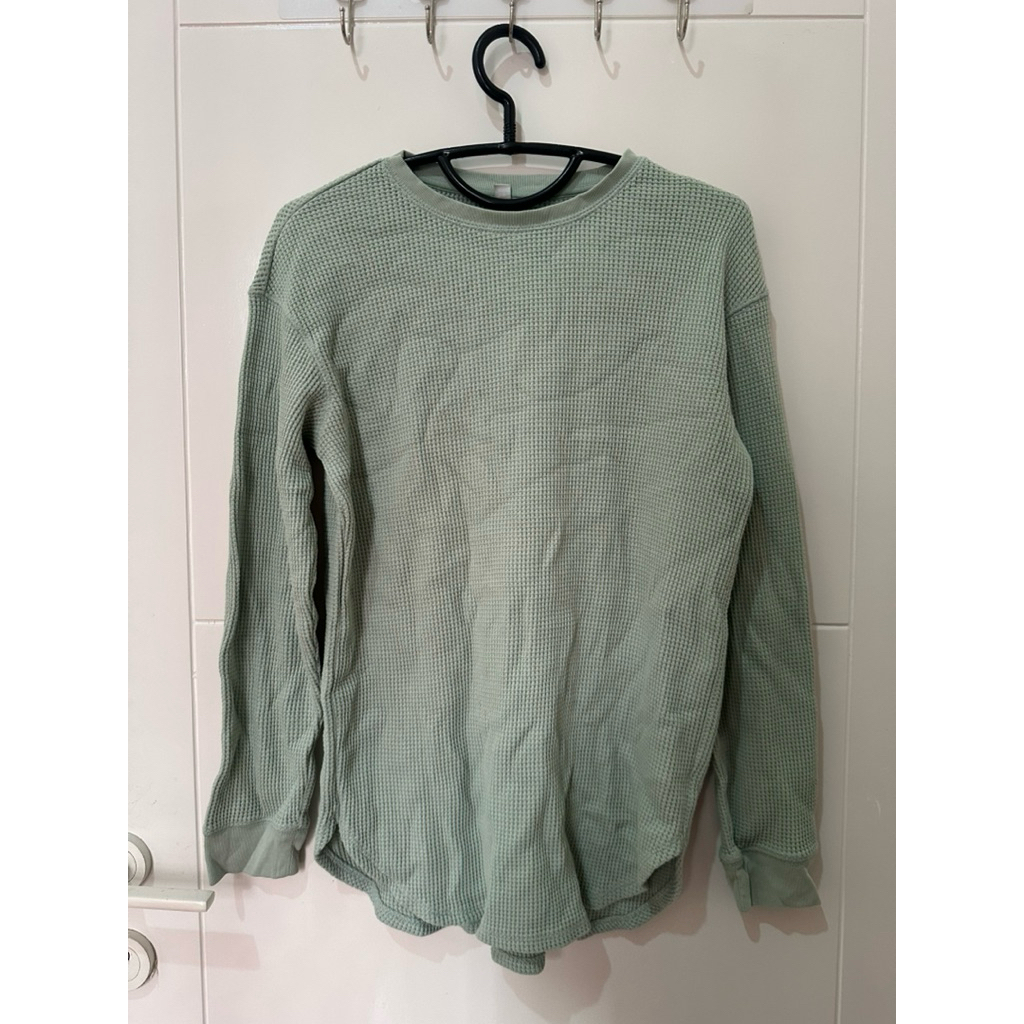 preloved waffle shirt uniqlo kids 160
