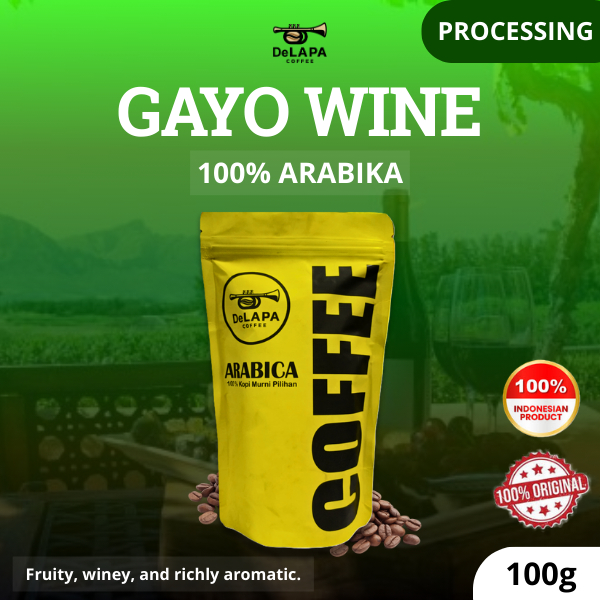 

DELAPA Kopi Arabika Gayo Wine Arabica Coffee 100 gram - Biji