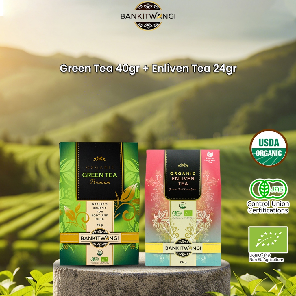 

Paket Bundling Bankitwangi Organic Green Tea 40gr + Enliven Tea 24gr