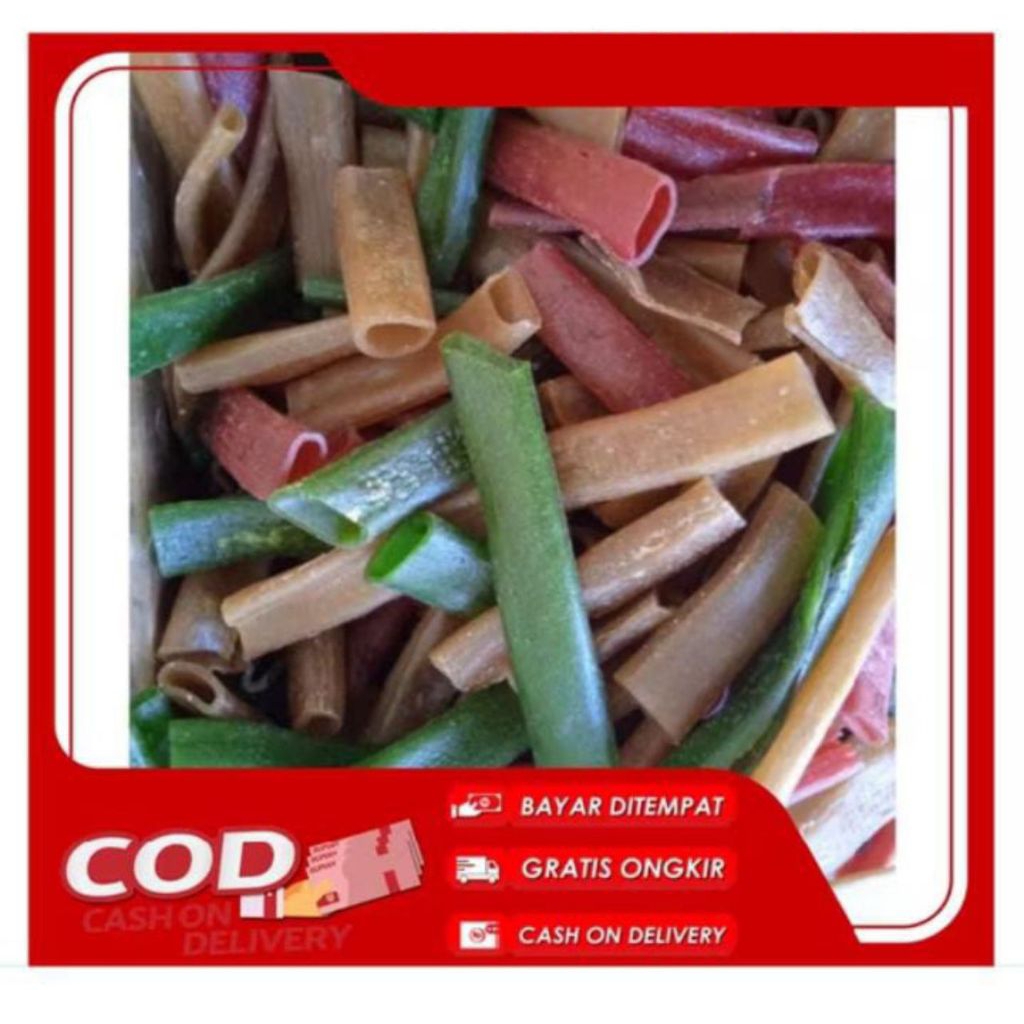 

kerupuk impala mentah 1kg panjang/kerupuk impala lompong mentah/kerupuk mentah gurih mekar