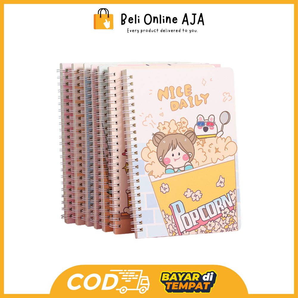 

BOA Notebook Ring Motif Random A5 / Buku Tulis Sekolah Isi 60 Lembar / Buku Catatan / Buku Diary / Buku Tulis Random Y3435