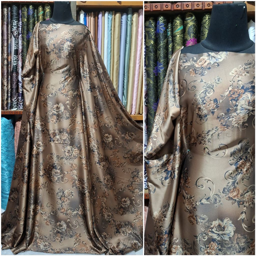 PROMO❗️Kain Armani silk Premium /meteran Bahan Dress Kebaya Armani Motif TERBARU