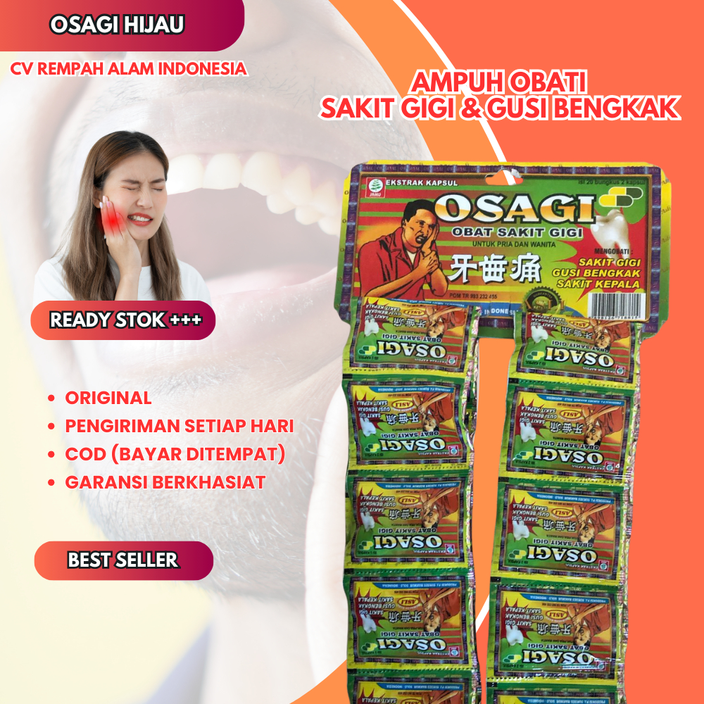 

Obat Sakit Gigi Osagi Hijau Original Renceng 20 Sachet