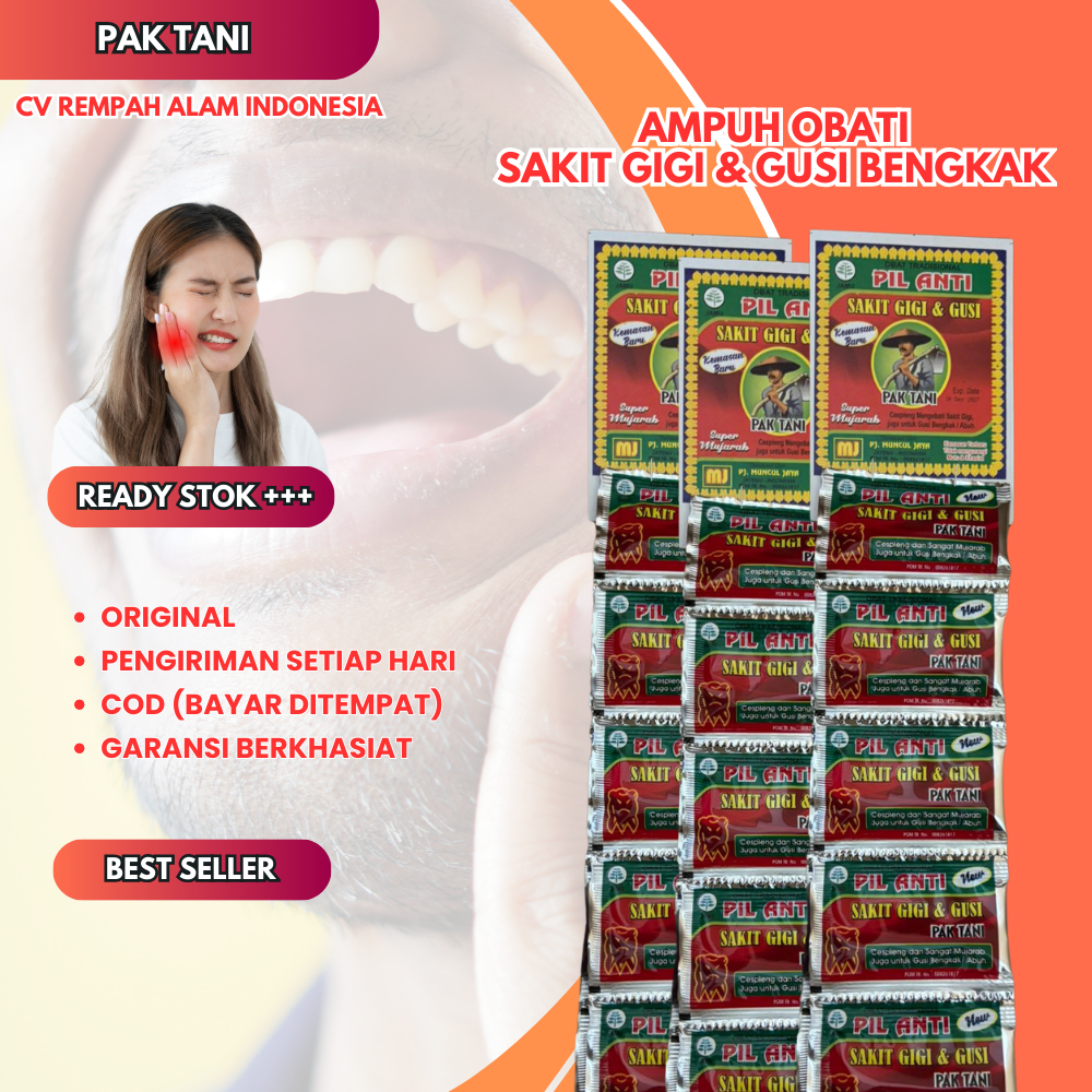 

Pil Sakit Gigi Pak Tani Original Kemasan Merah