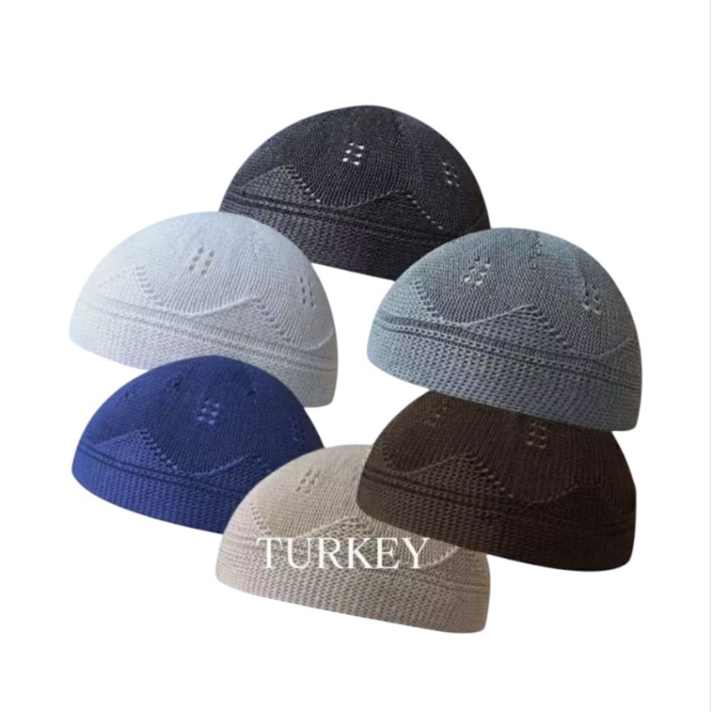 peci/Kopiah Kekinian Premium Kopiaah Rajut Turki Rajut Tangan Dewasa