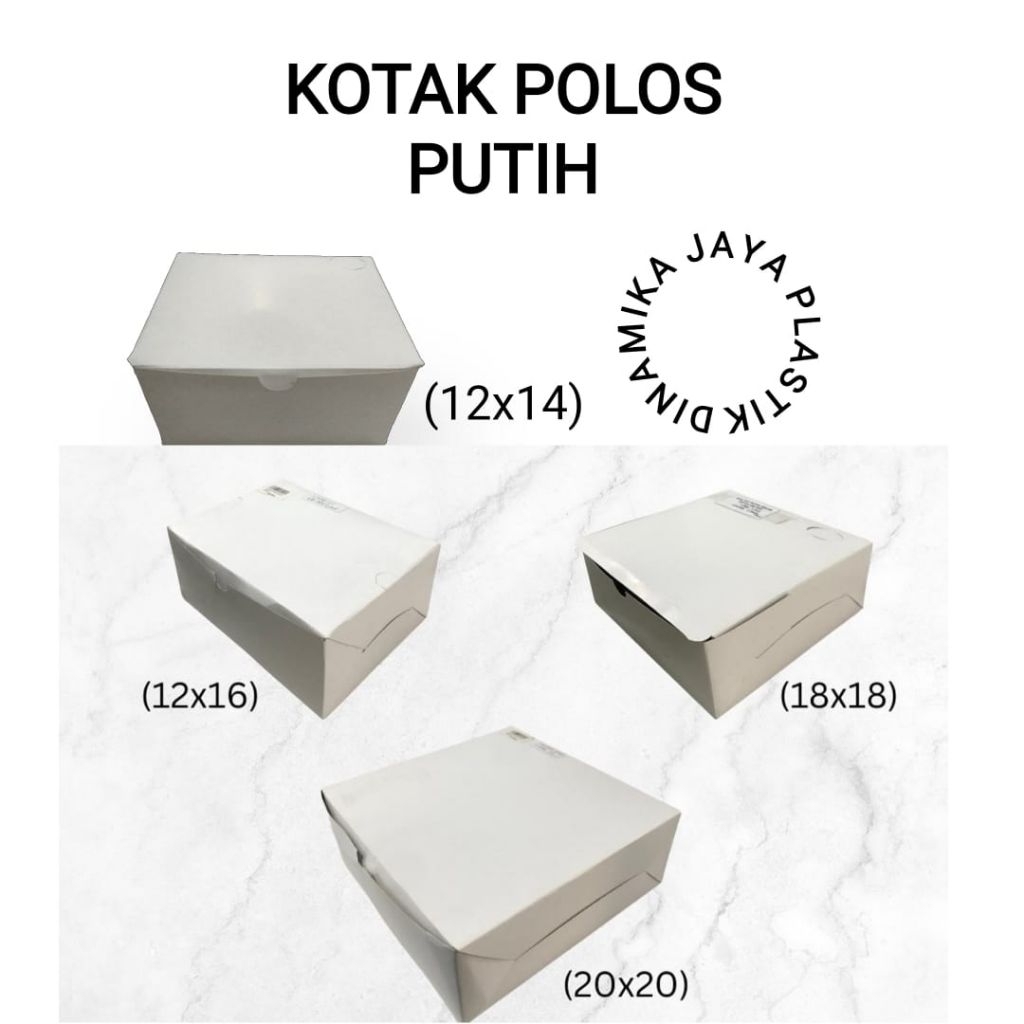 kotak nasi/kotak kue /box nasi putih polos/snack box (Hanya instant)