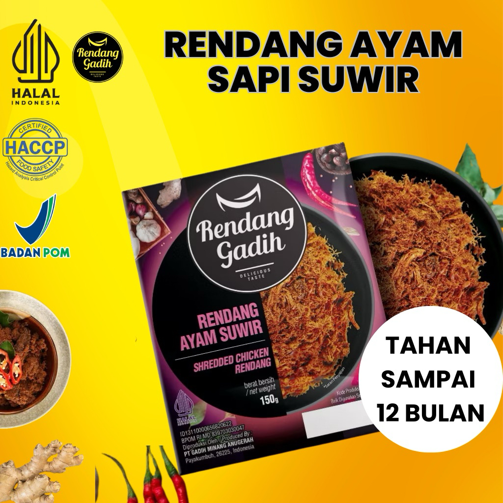 

RENDANG AYAM SUWIR - RENDANG GADIH PAYAKUMBUH