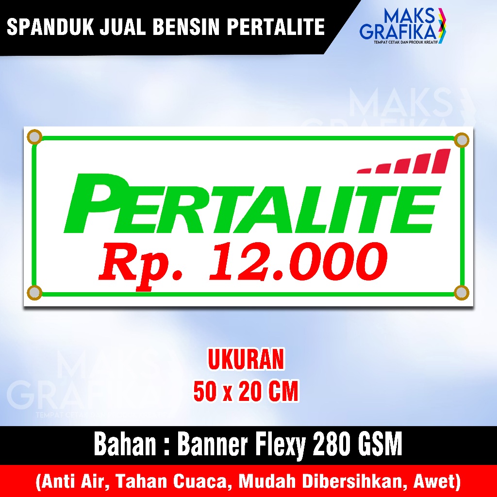 SPANDUK PERTALITE | BANER JUAL PERTALITE | JUAL BENSIN