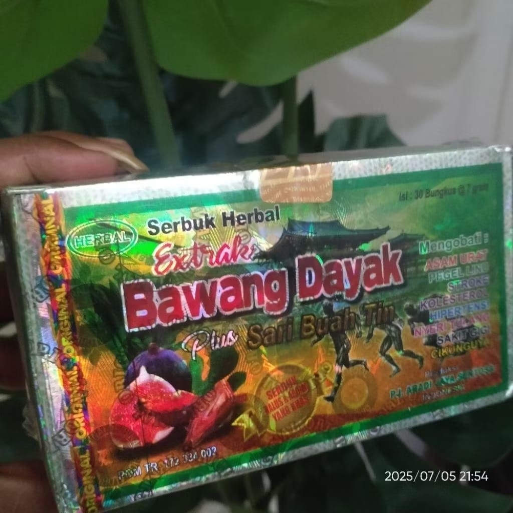 

BAWANG DAYAK PLUS SARI BUAH TIN,JAMU SEDUH ISI 30SACHET