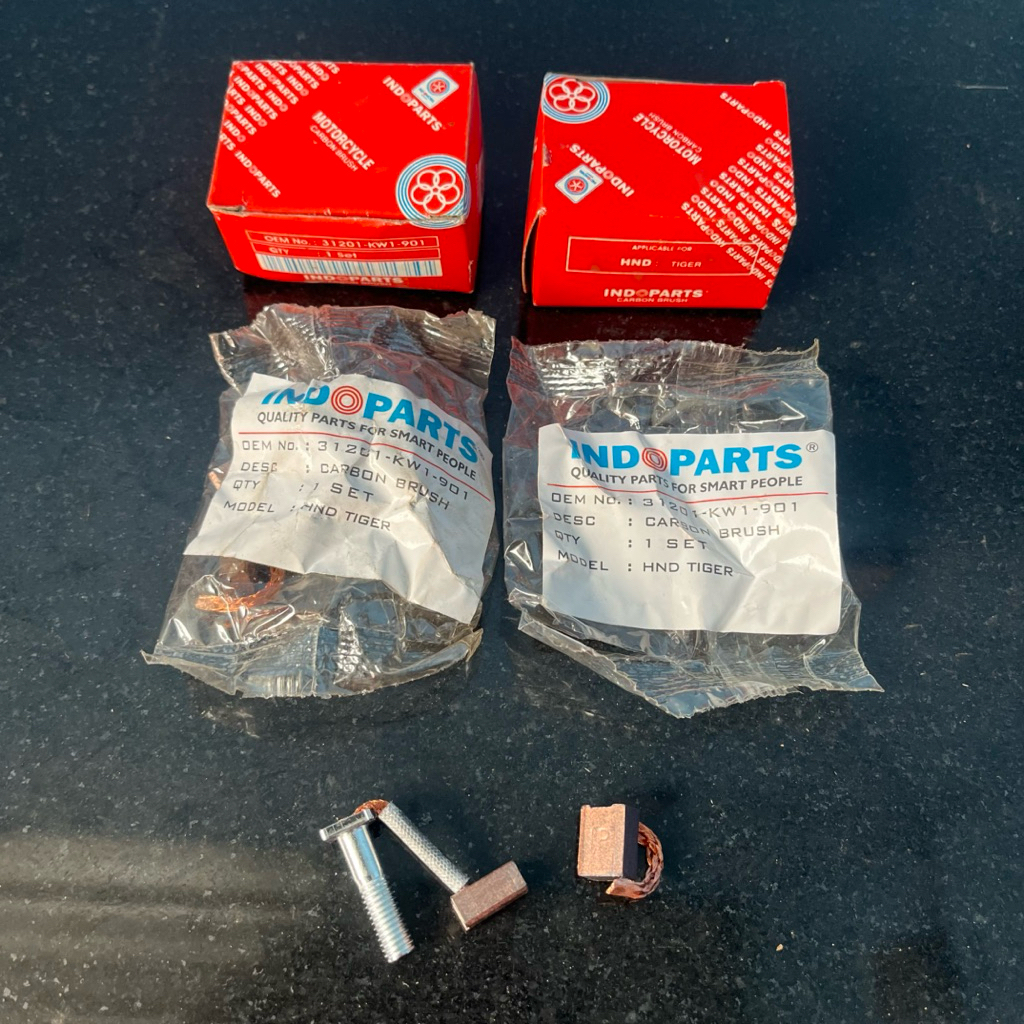 carbon brush arang dinamo starter Honda Tiger indopart