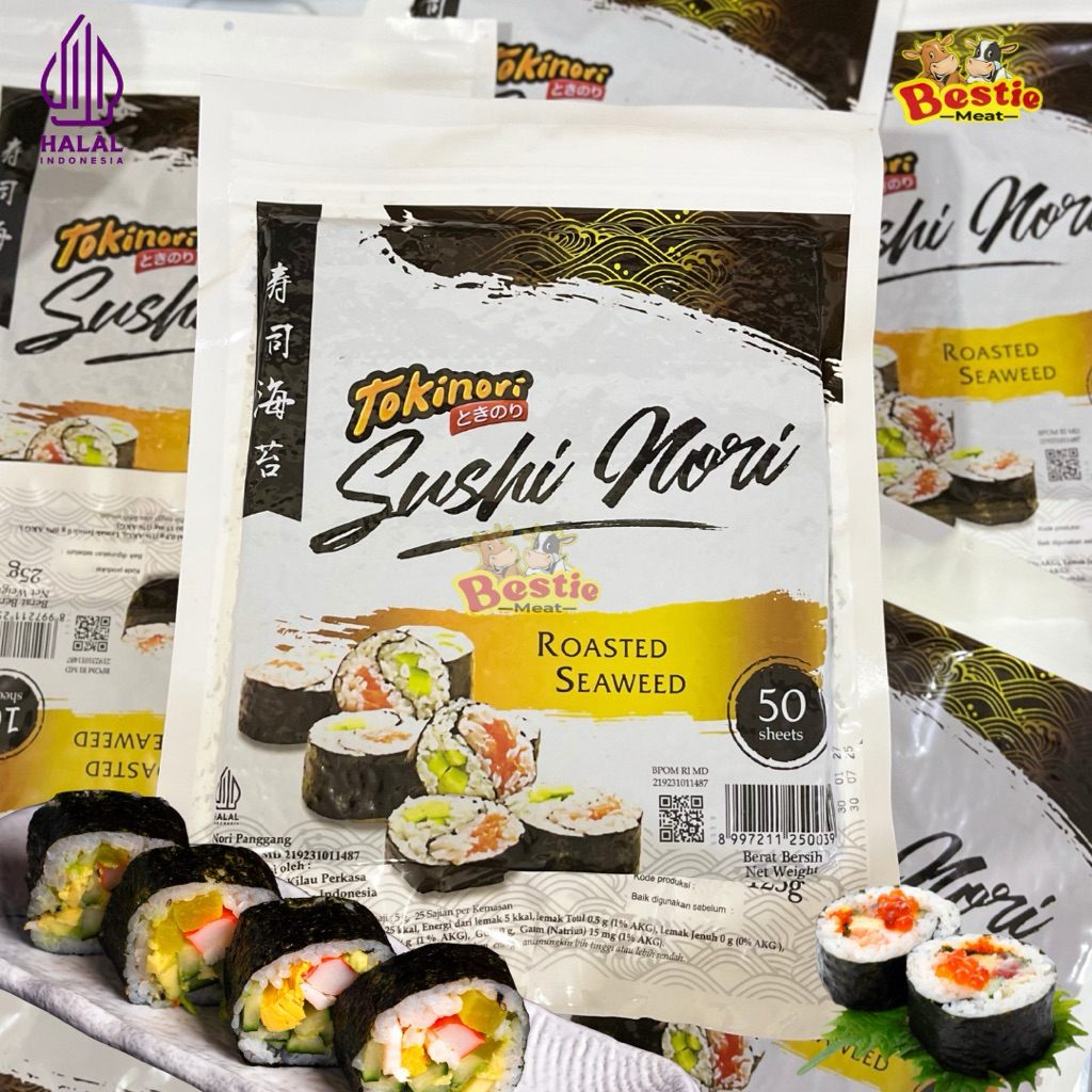 

Tokinori Nori Sushi Seaweed Kimbab Halal 50 Lembar