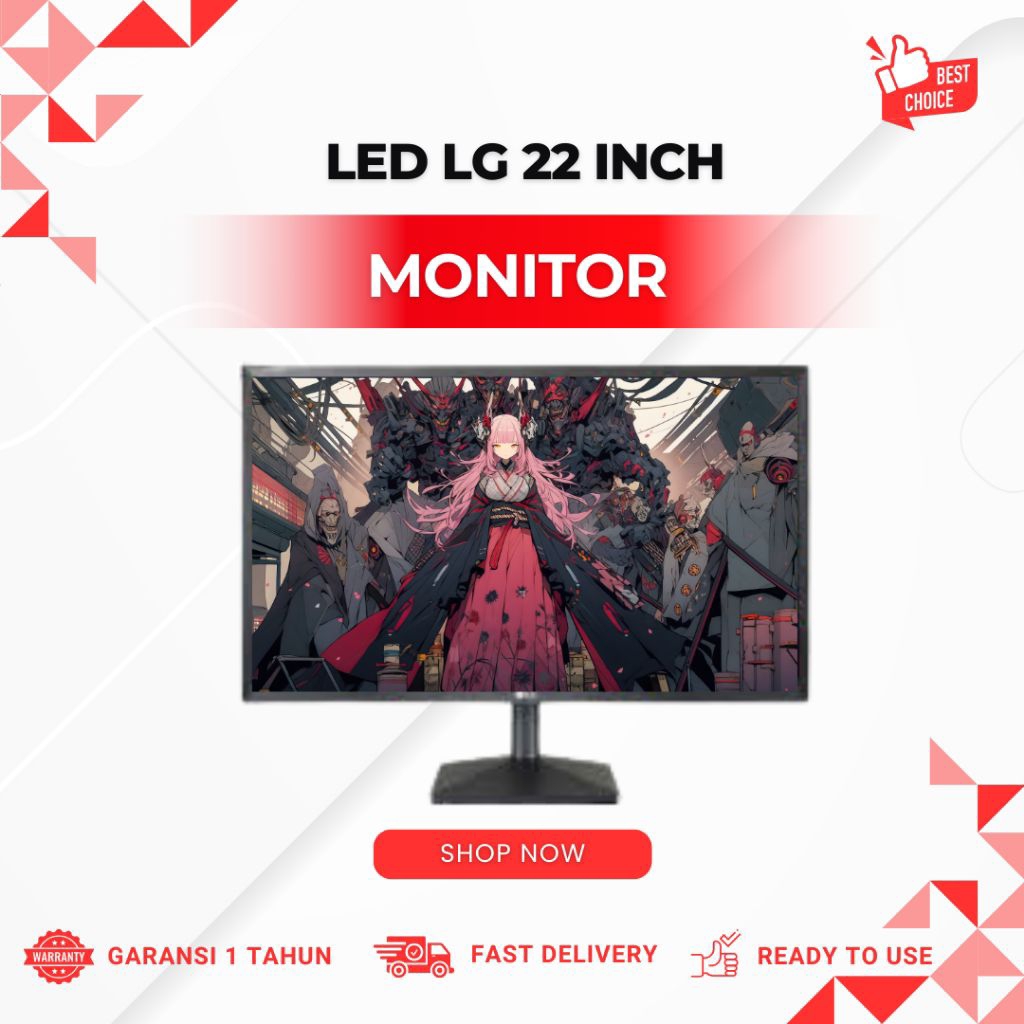 Monitor LED LG 22 Inch New FHD 1920x1080p