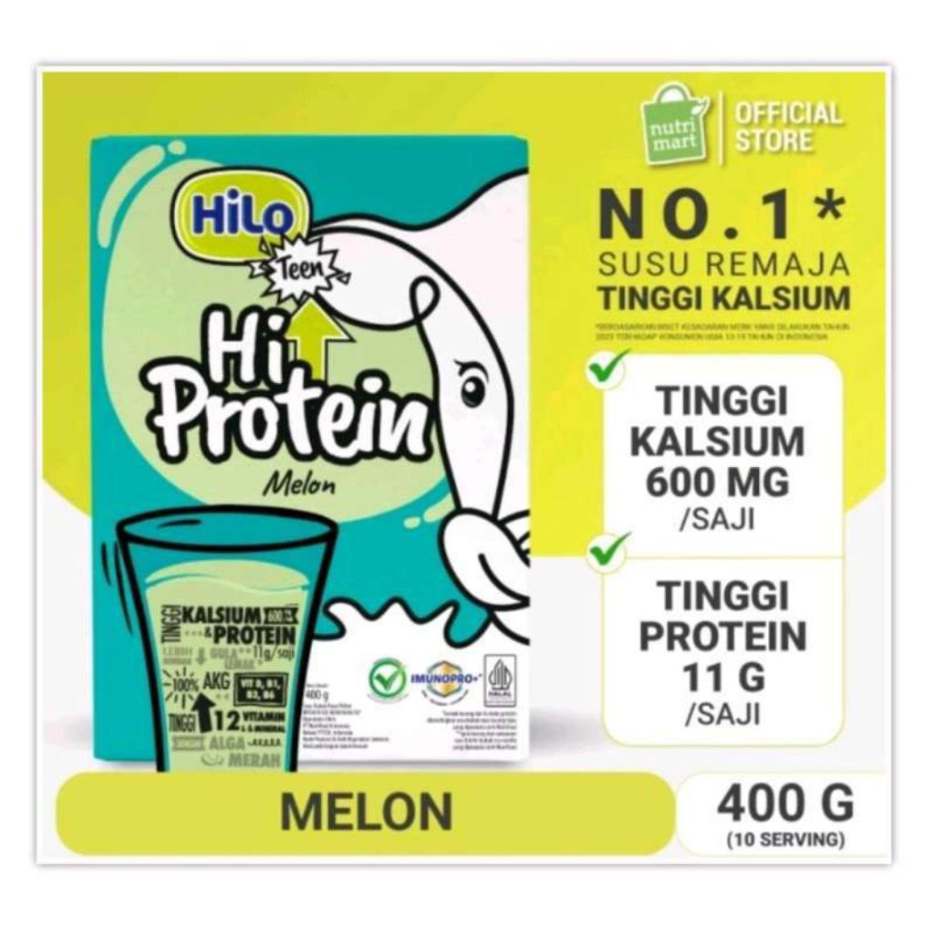 

Hilo Teen Melon 400 gr Susu Remaja Tinggi Kalsium