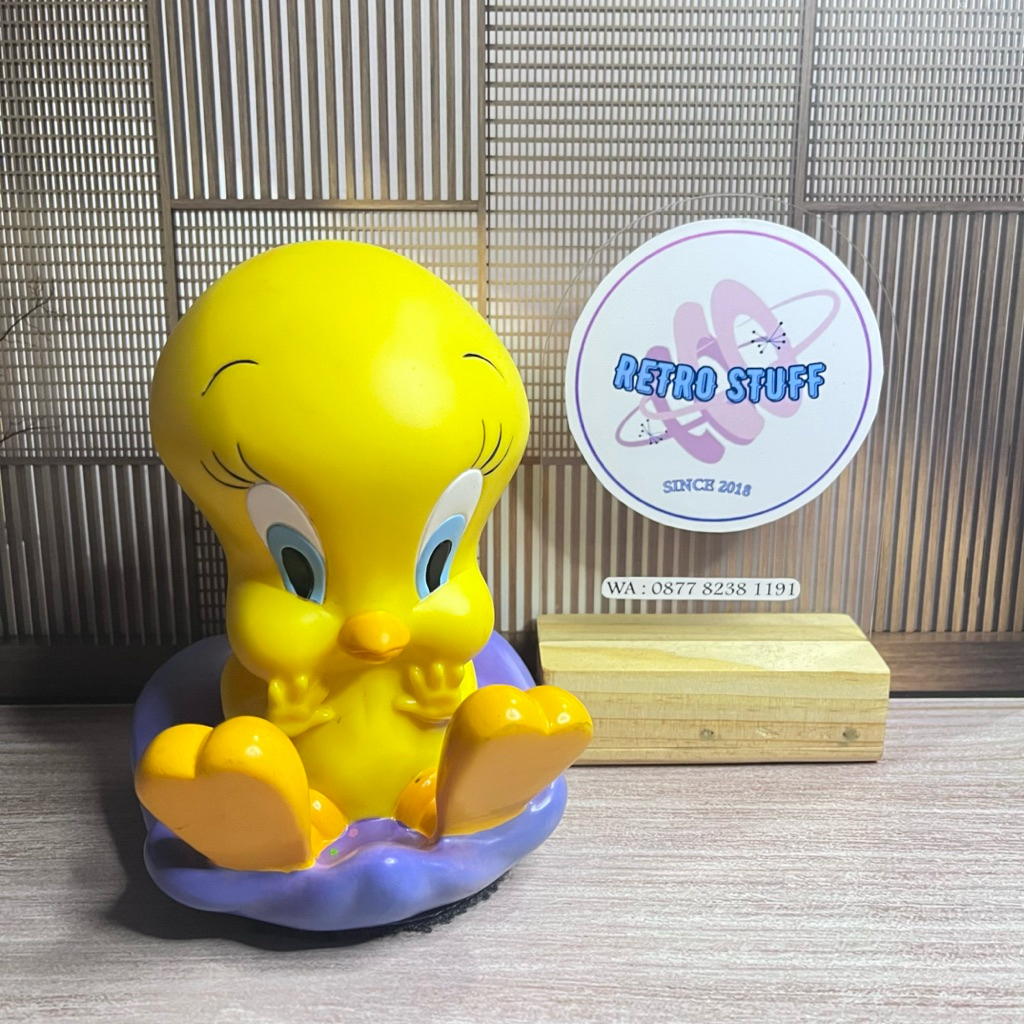 Figure Vintage Looney Tunes Tweety Duduk Ori Warner Bros Lucu