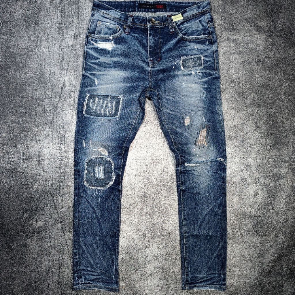 (MOHON BACA DESKRIPSI) ILDF PATCHWORK STRETCH JEANS