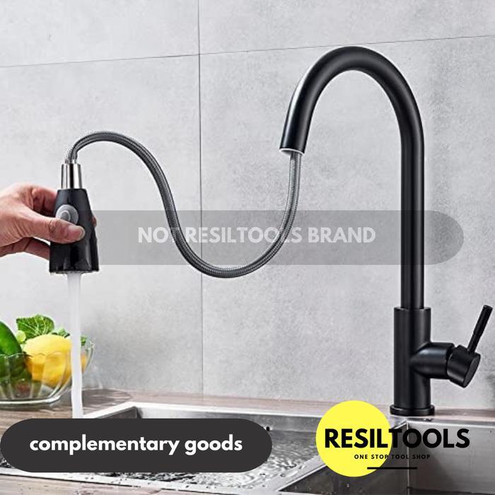 Kran Wastafel Tarik Stainless 304 Kitchen Faucet Keran Flexible Anti Karat