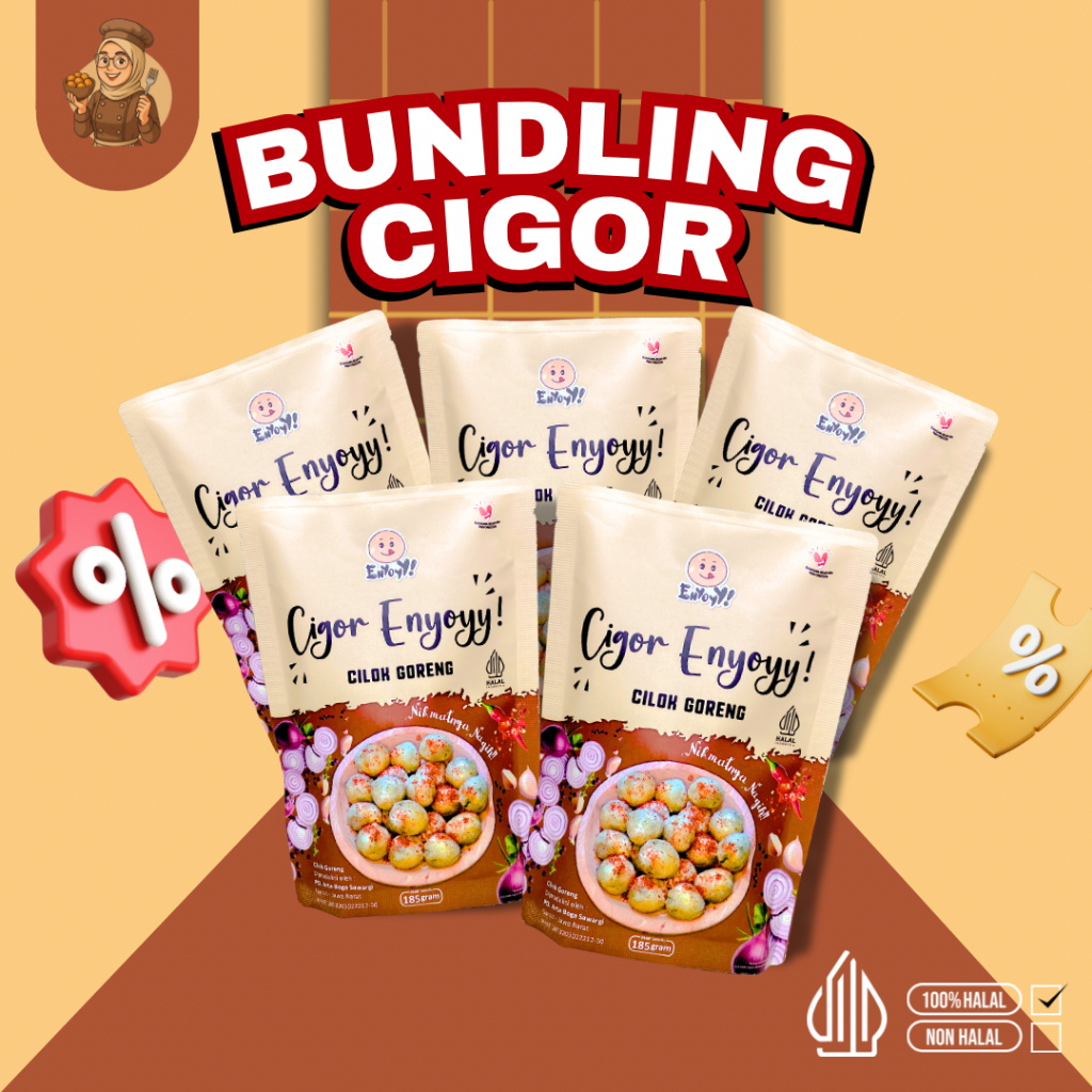 

Bundling 5 Cigor Enyoyy Original Cilok Goreng