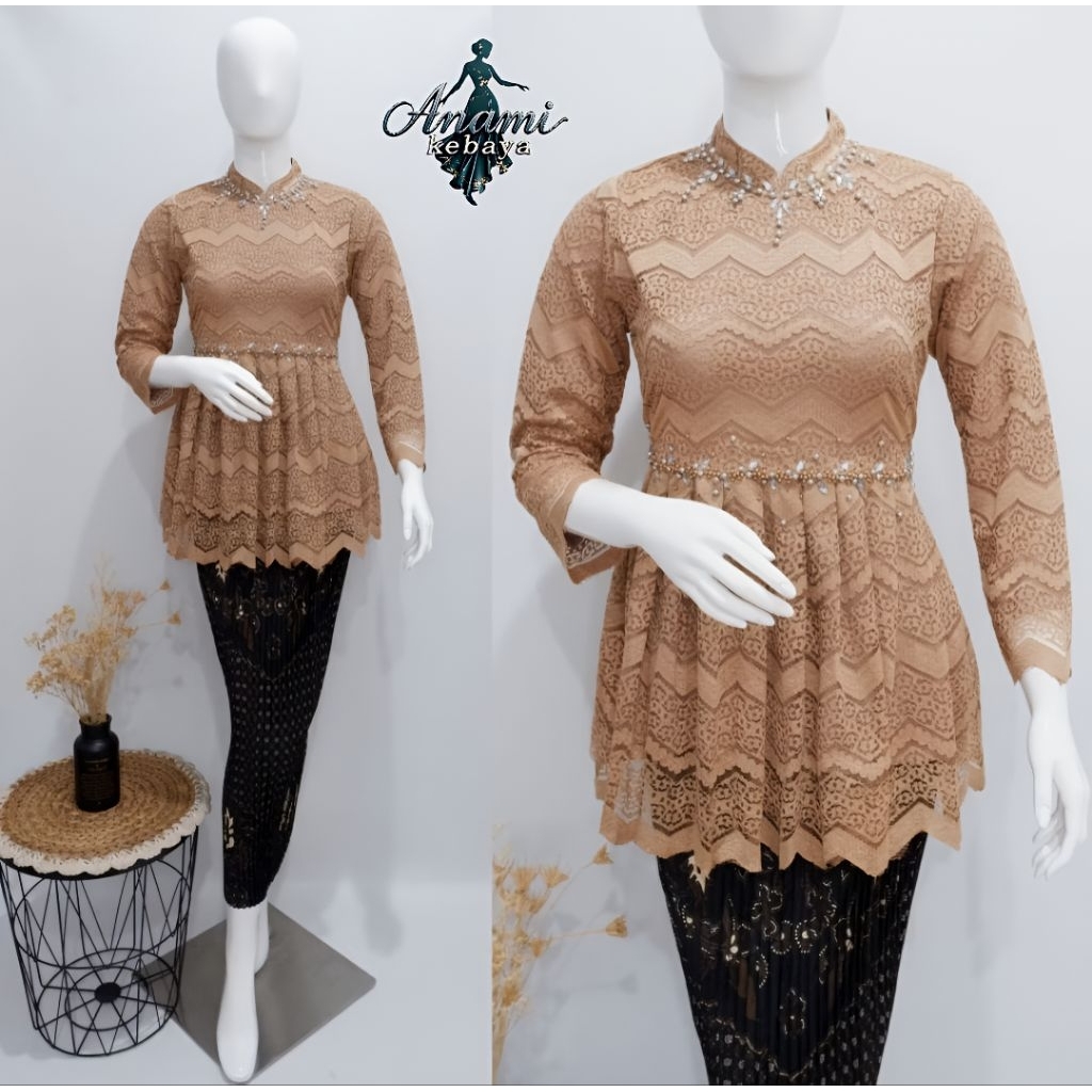 Anami - Atasan Kebaya Wisuda Isabella Payet Premium ( kebaya saja ) / Kebaya Wisuda Modern / Kebaya 