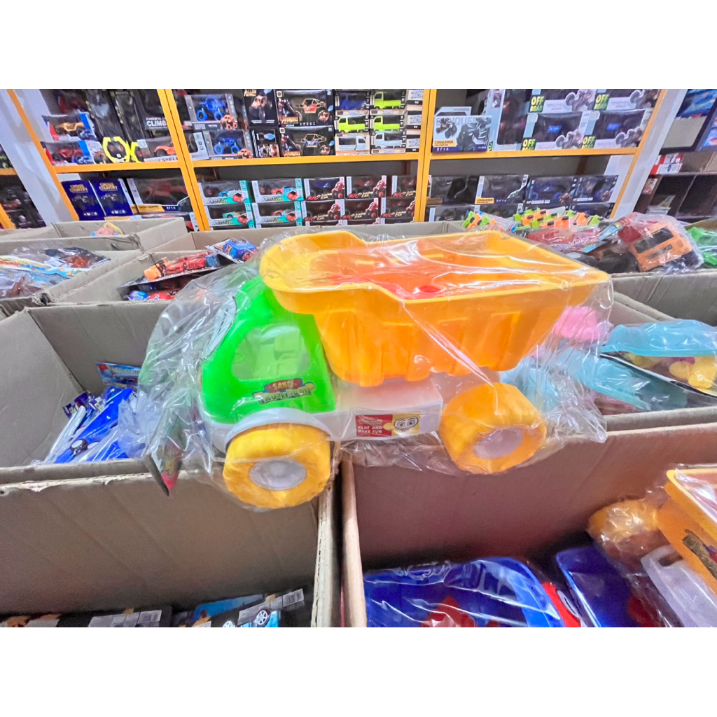 Mainan Truk Pasir Jumbo Plastik Warna-Warni untuk Anak – Dump Truck Mainan Outdoor