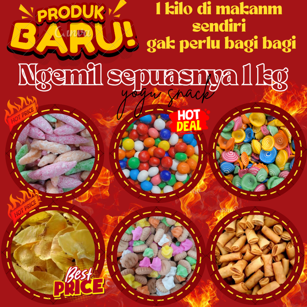 

Promo Camilan 1 Kilogram | Snack 1 Kilo | Gratis Dus & Bubble Wrap