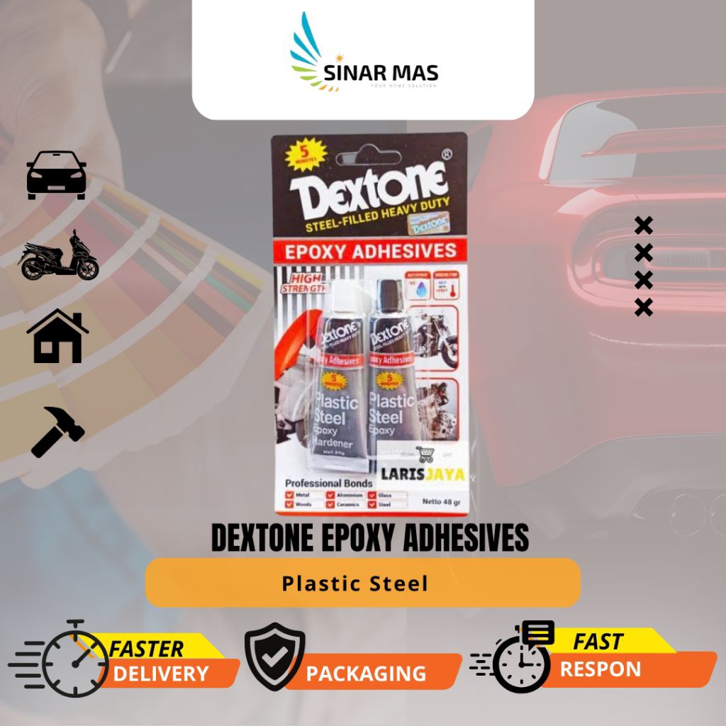 

Lem Dextone Campur / Plastic Steel 30 Menit