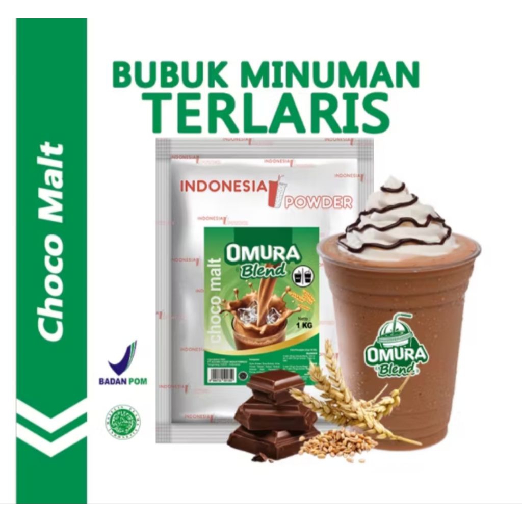 

Omura Blend Bubuk Minuman Premium Rasa Choco Malt Powder Drink 1 kg Omura Powder