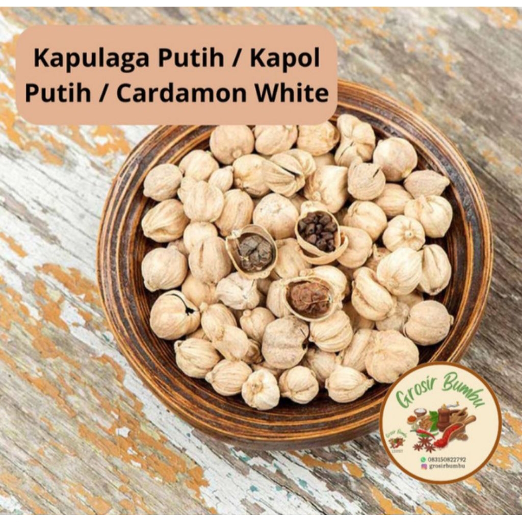 

kapulaga lokal 500gr/cardamom white/kapulaga putih 100%✅️