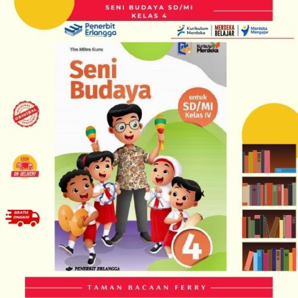 Buku SENI BUDAYA SD/MI Kelas 4 (Penerbit Erlangga)