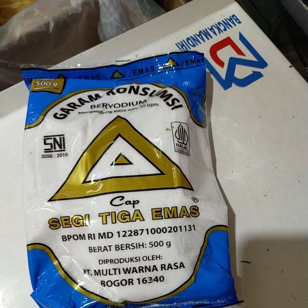 

garam halus beryodium cap segi tiga emas 500g