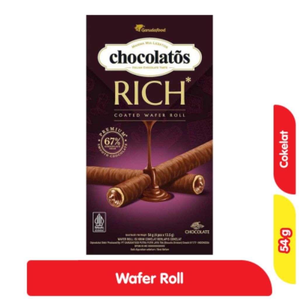 

Chocolatos Rich Coated Wafer Roll 54 g