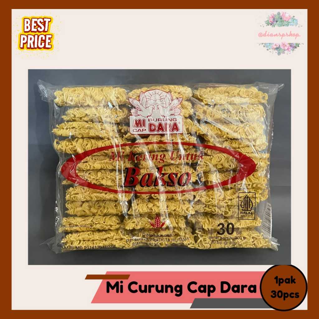 

Mie Burung Dara pack isi 30 keping Wajib order dengan Bublewrap