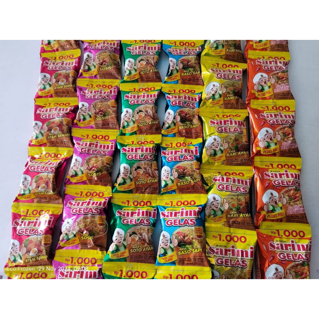 

Sarimi gelas varian lengkap 120pcs