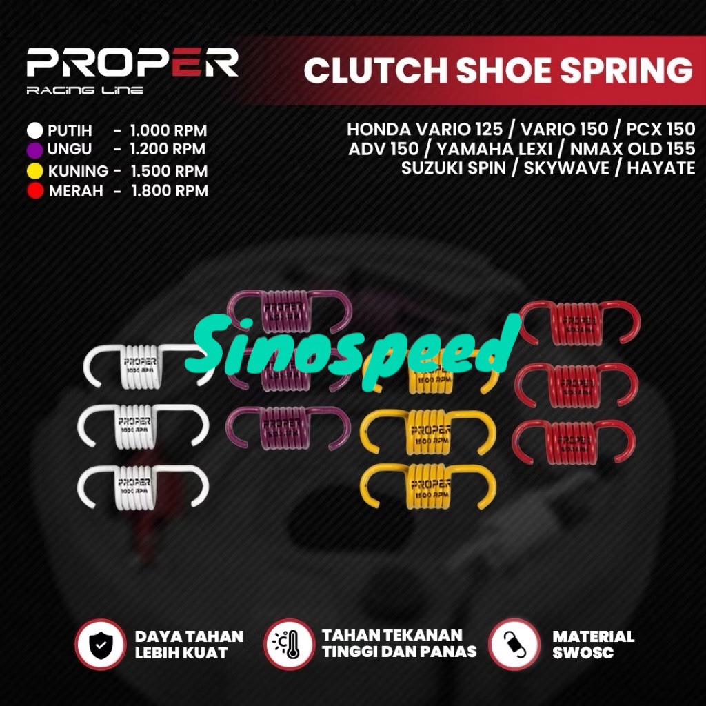 Per sentri kampas ganda Proper Racing Lexi Nmax old Vario125 Vario150 PCX150 ADV150 Spin Skywave Hay