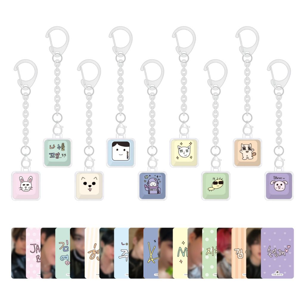 [PRE ORDER] MD KEYCAP KEYRING THE BOYZ THE BLAZE JACOB YOUNGHOON HYUNJAE JUYEON KEVIN NEW Q SUNWOO E
