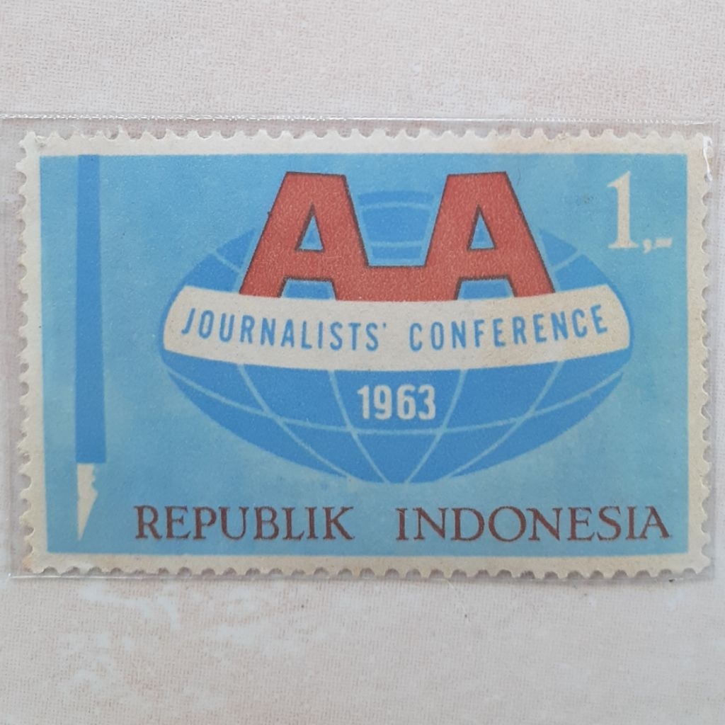 

(ID2) Perangko Indonesia Konferensi Wartawan Asia Afrika (Rp 1) Tahun 1963