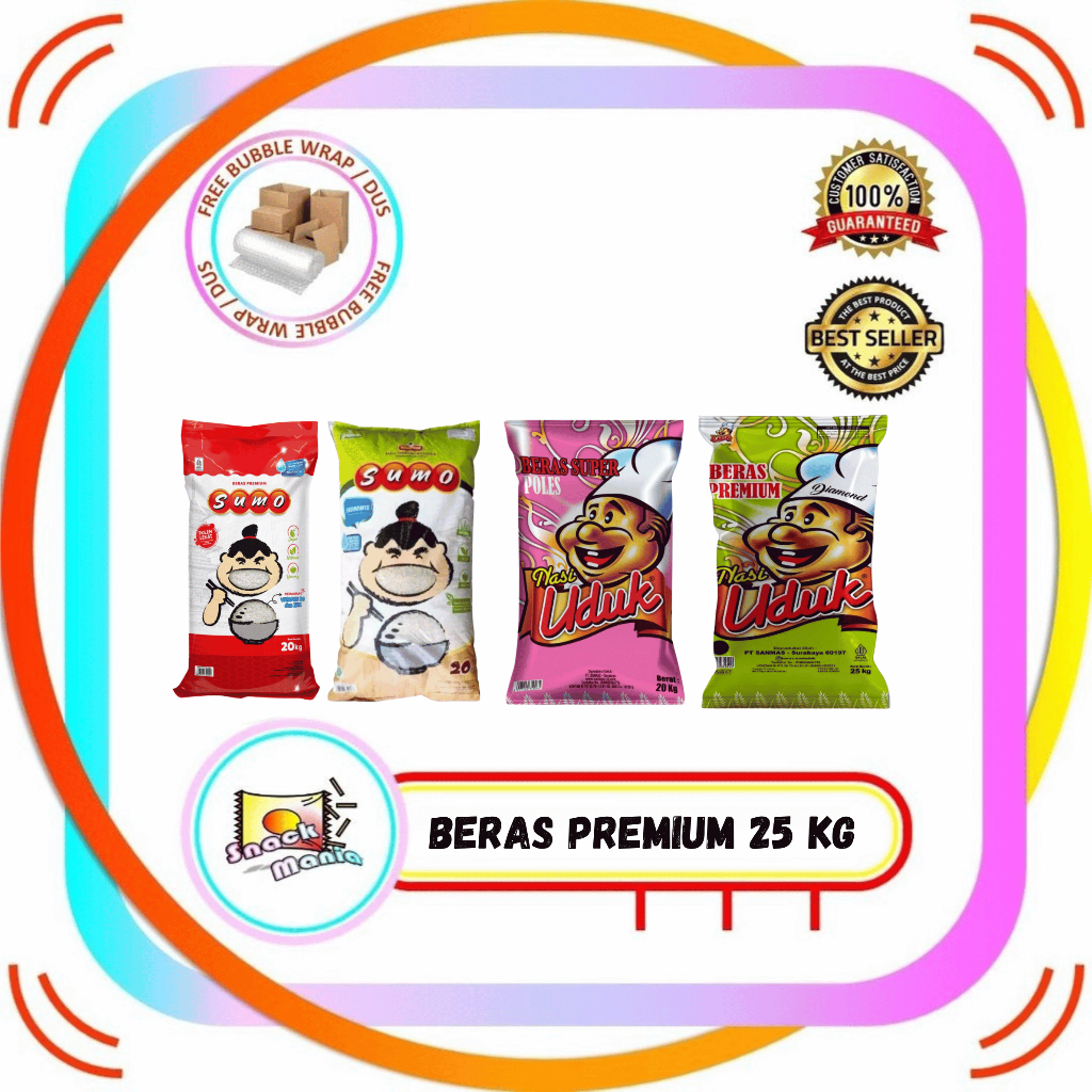 

Beras Premium Sumo Merah 20 kg - Nasi Uduk ~ 25 kg White Rice