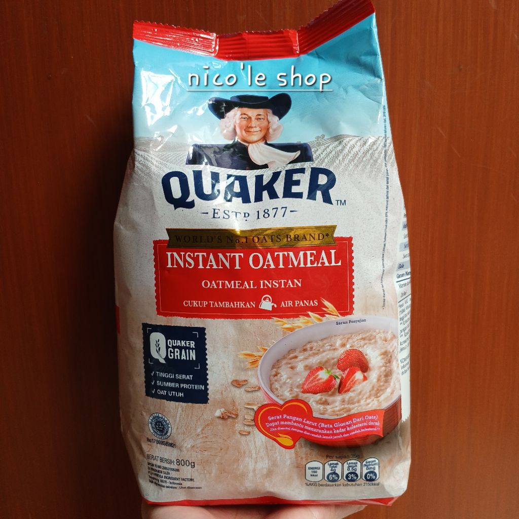 

Quaker instant oatmeal 800g 800gr 800 gr merah