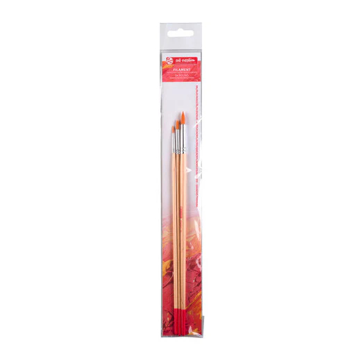 

Talens Art Creation Oil & acrylic brush set polyester | 3 round brushes