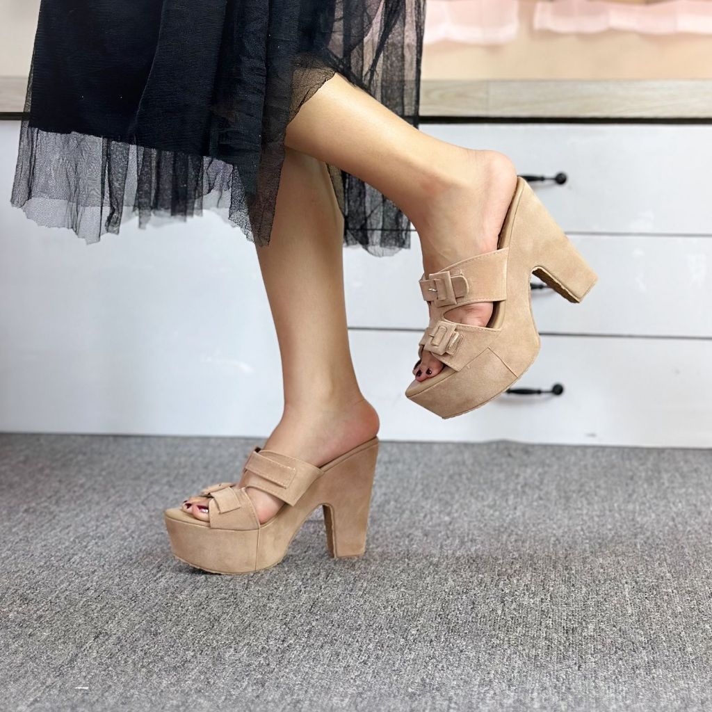 Camulucu - Wedges Pesta 12 cm / Wedges Simple Elegant / Wedges Wanita